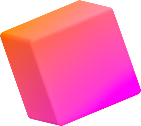 Vibrant Blocky 3D Shape Gradient Cube